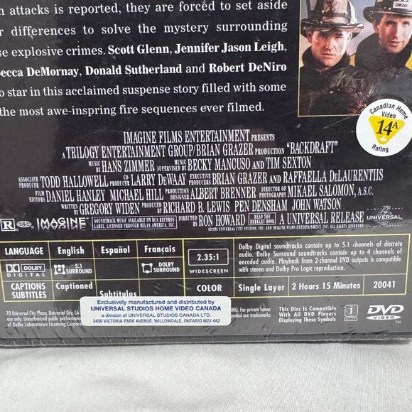 🔥 Backdraft DVD – Explosive Firefighter Action DVD - New in Original Packaging - Picture 5 of 11